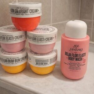 Sol de Janeiro 6 piece Bundle - 1 Body Wash and 5 Creams Set - Travel Sizes!